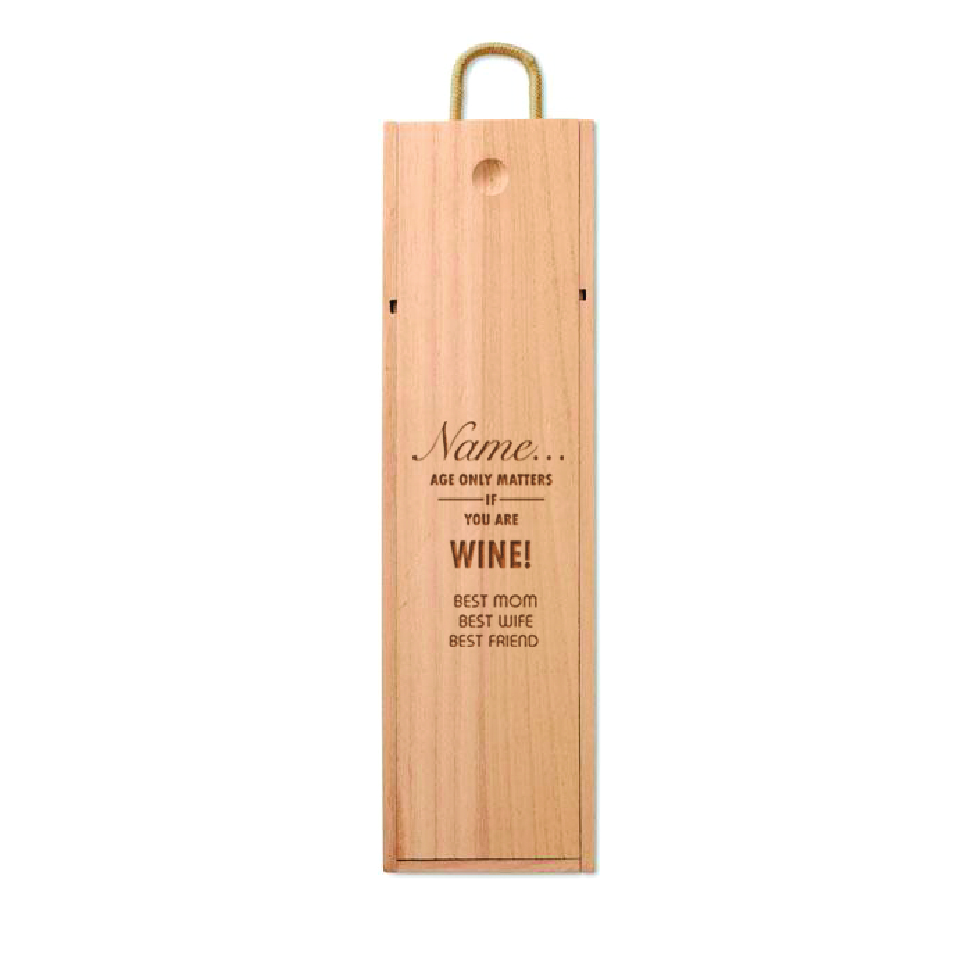 Personalised Birthday Engraved Wooden Wine Box 